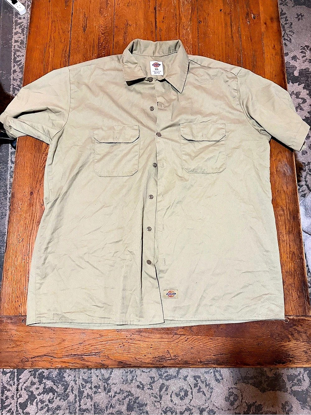 Dickies Original Fit Short Sleeve Work Shirt Green XL